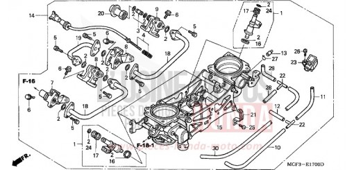 THROTTLE BODY (ASSY.) (VTR1000SPY/1) VTR1000SP1 de 2001